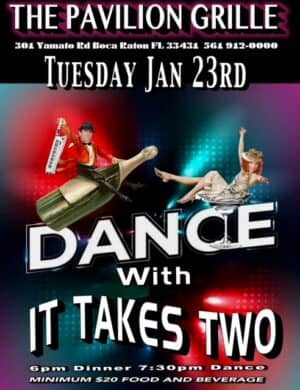 A poster for the dance with it takes two show.