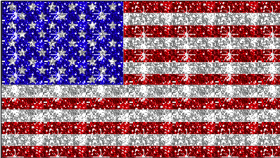 A flag of the united states made up of many stars.